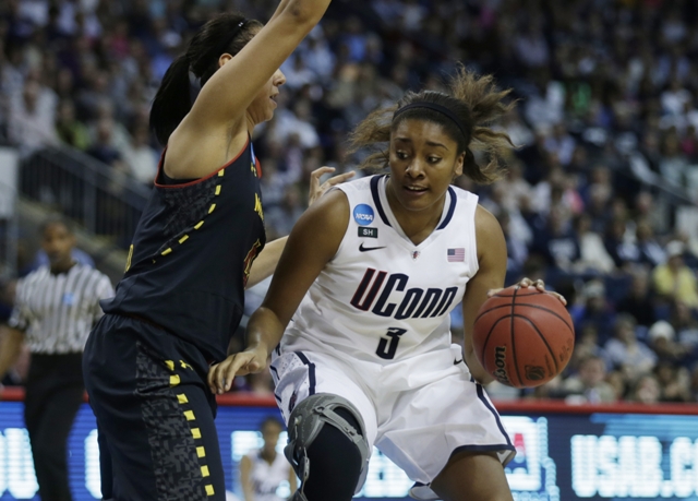 For the underdog to compete against the huskies, Morgan Tuck (above) and Breanna Stewart can't have a field day in the paint
Credit: Associated Press