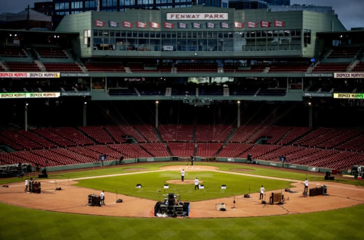 BOSTON, MA - MAY 29: A general view as the Dropkick Murphys perform during the Streaming Outta Fenway performance with no live audience as the Major League Baseball season is postponed due to the COVID-19 pandemic at Fenway Park on May 29, 2020 in Boston, Massachusetts. (Photo by Maddie Malhotra/Boston Red Sox/Getty Images)